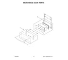 Whirlpool WOEC5030LW00 microwave door parts diagram