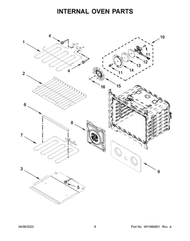 Internal oven parts