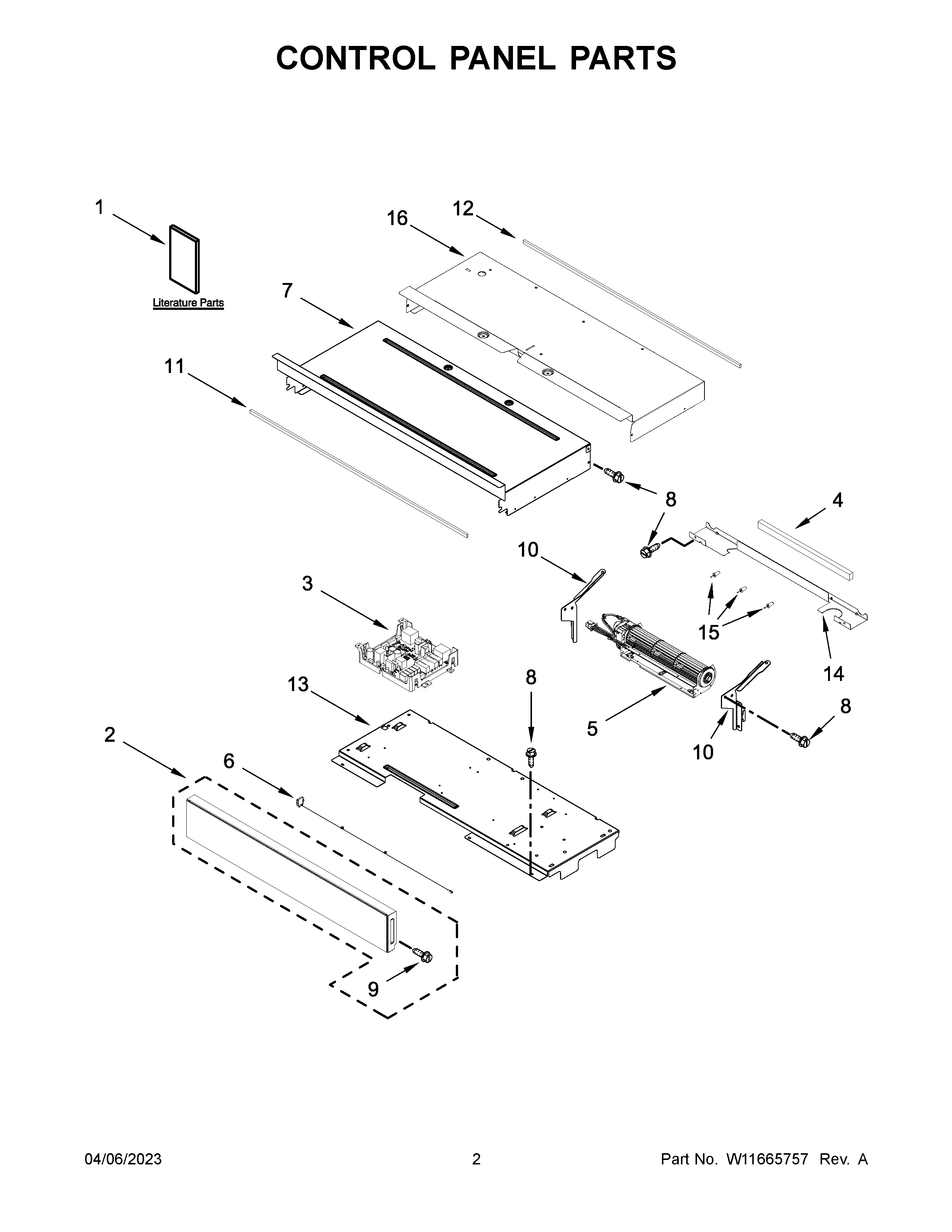 Control panel parts