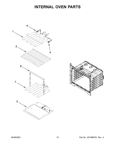 Internal oven parts