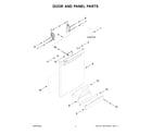 Whirlpool WDPA70SAMZ1 door and panel parts diagram