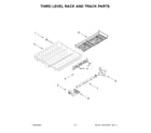 Whirlpool WDPA70SAMZ1 third level rack and track parts diagram