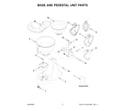 KitchenAid KSM175PSHY5 base and pedestal unit parts diagram