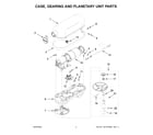 KitchenAid KSMC895WH1 case, gearing and planetary unit parts diagram