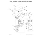 KitchenAid 5KSM7990XBWH1 case, gearing and planetary unit parts diagram