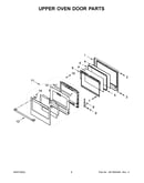 Upper oven door parts