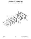 Lower oven door parts