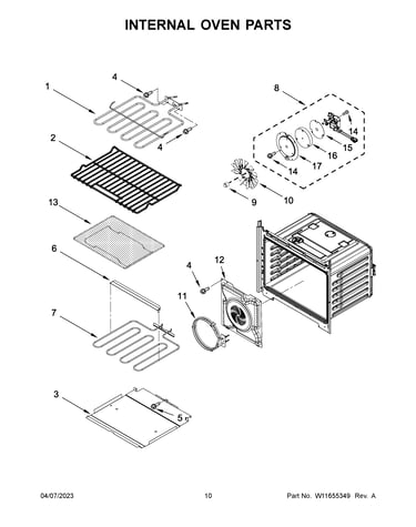 Internal oven parts