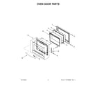 Whirlpool WOES3027LS00 oven door parts diagram