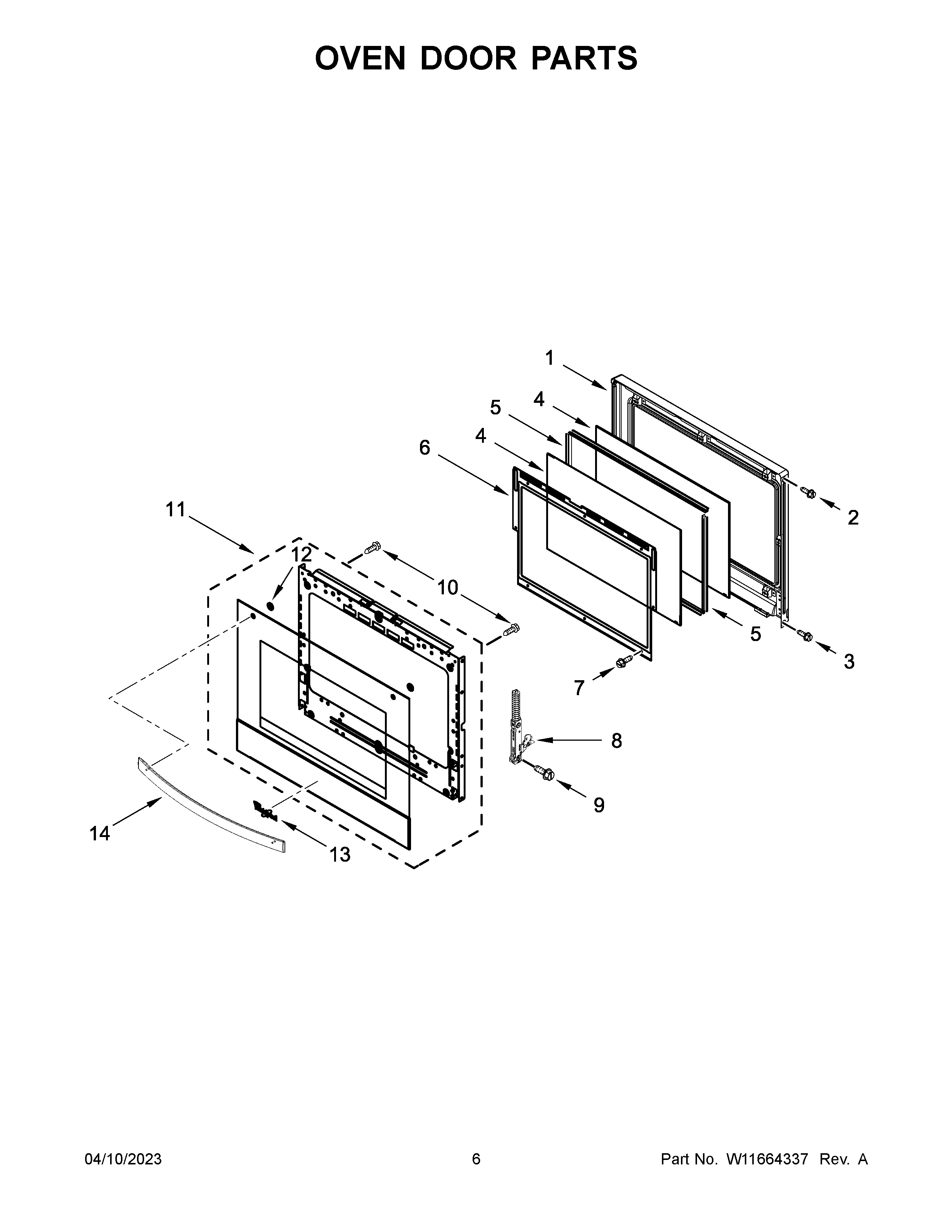 OVEN DOOR PARTS