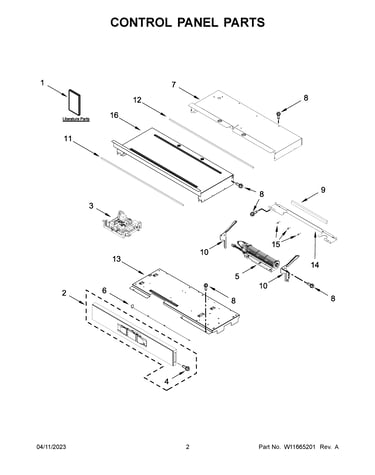 Control panel parts