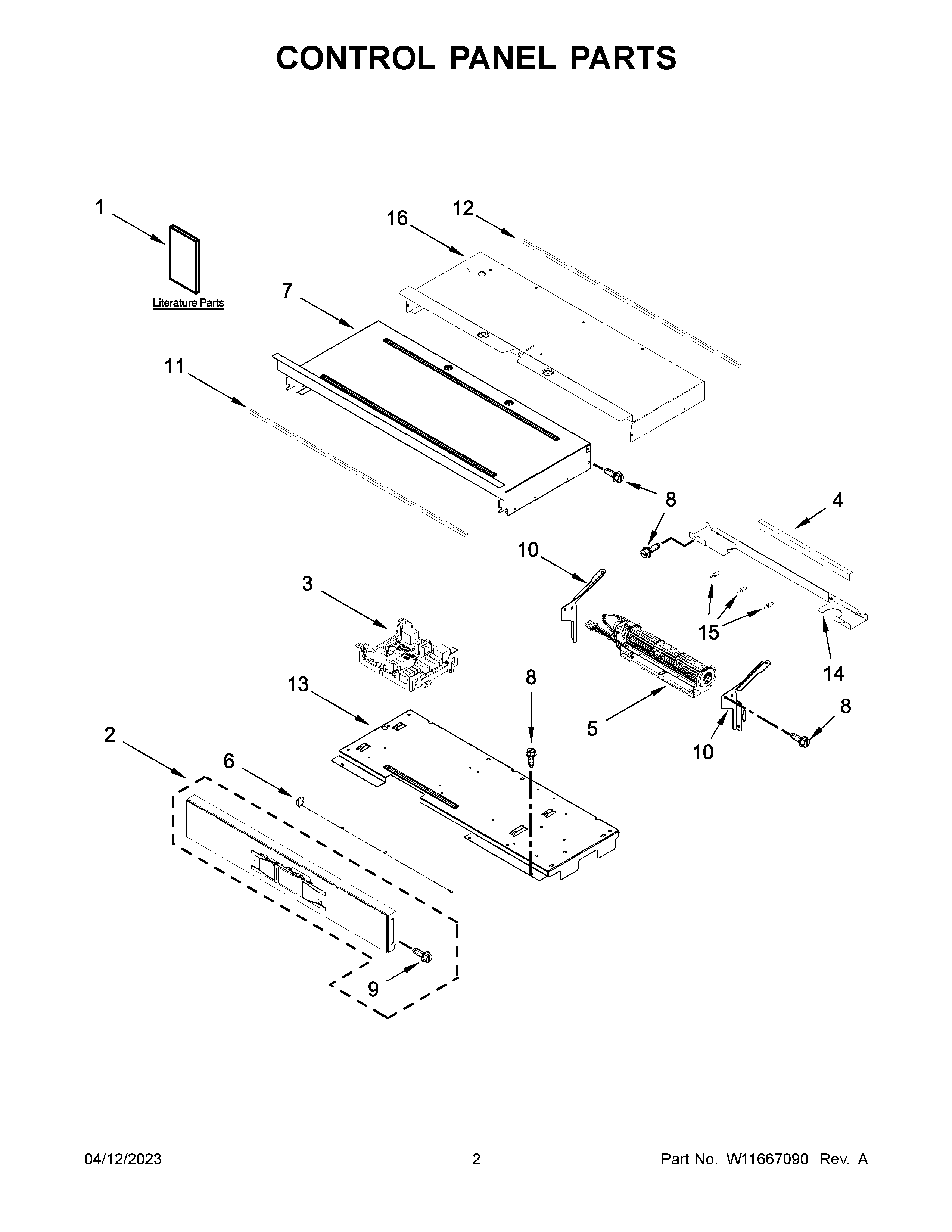 Control panel parts