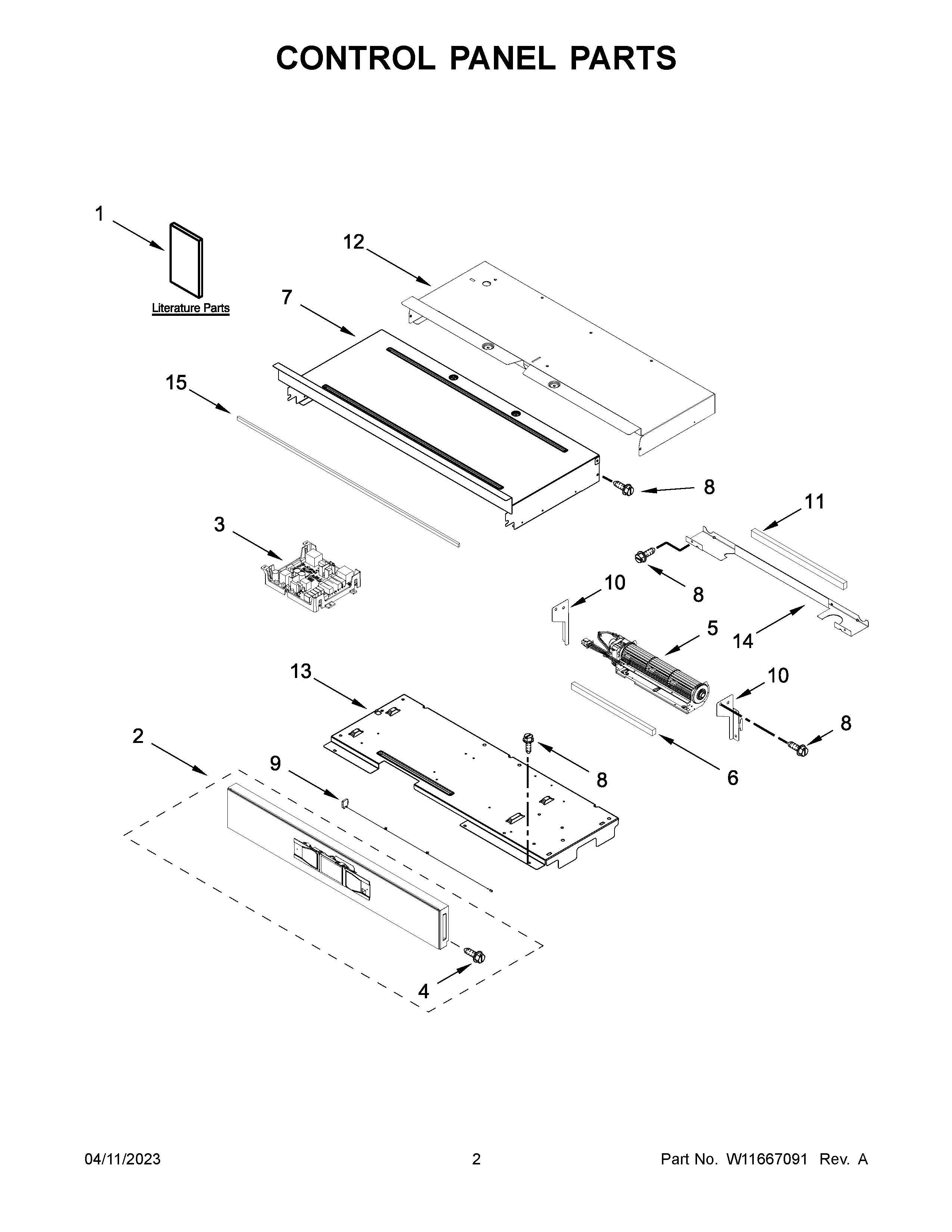 Control panel parts