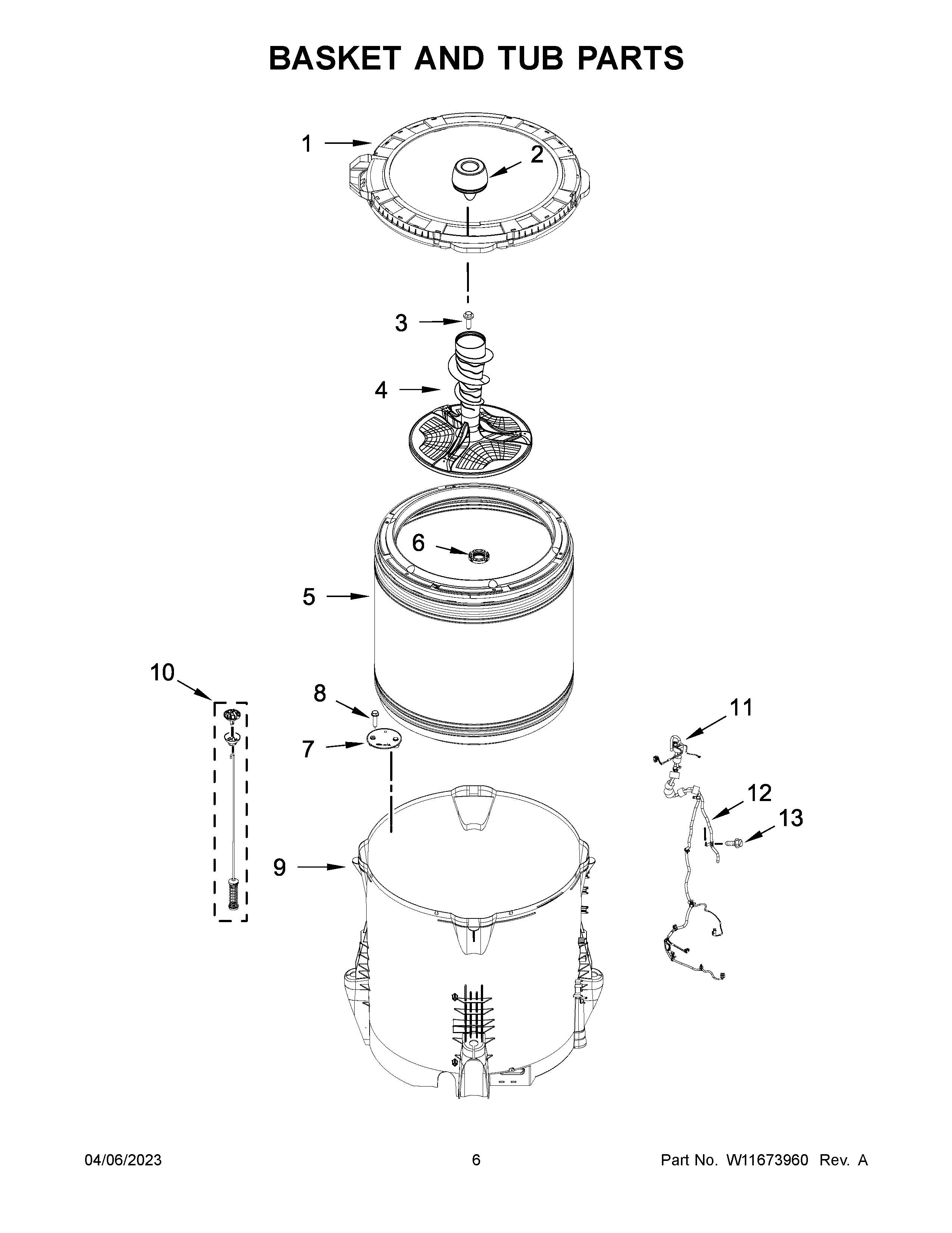 Basket and tub parts
