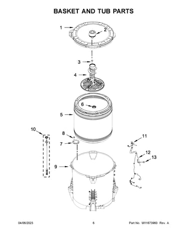 Basket and tub parts
