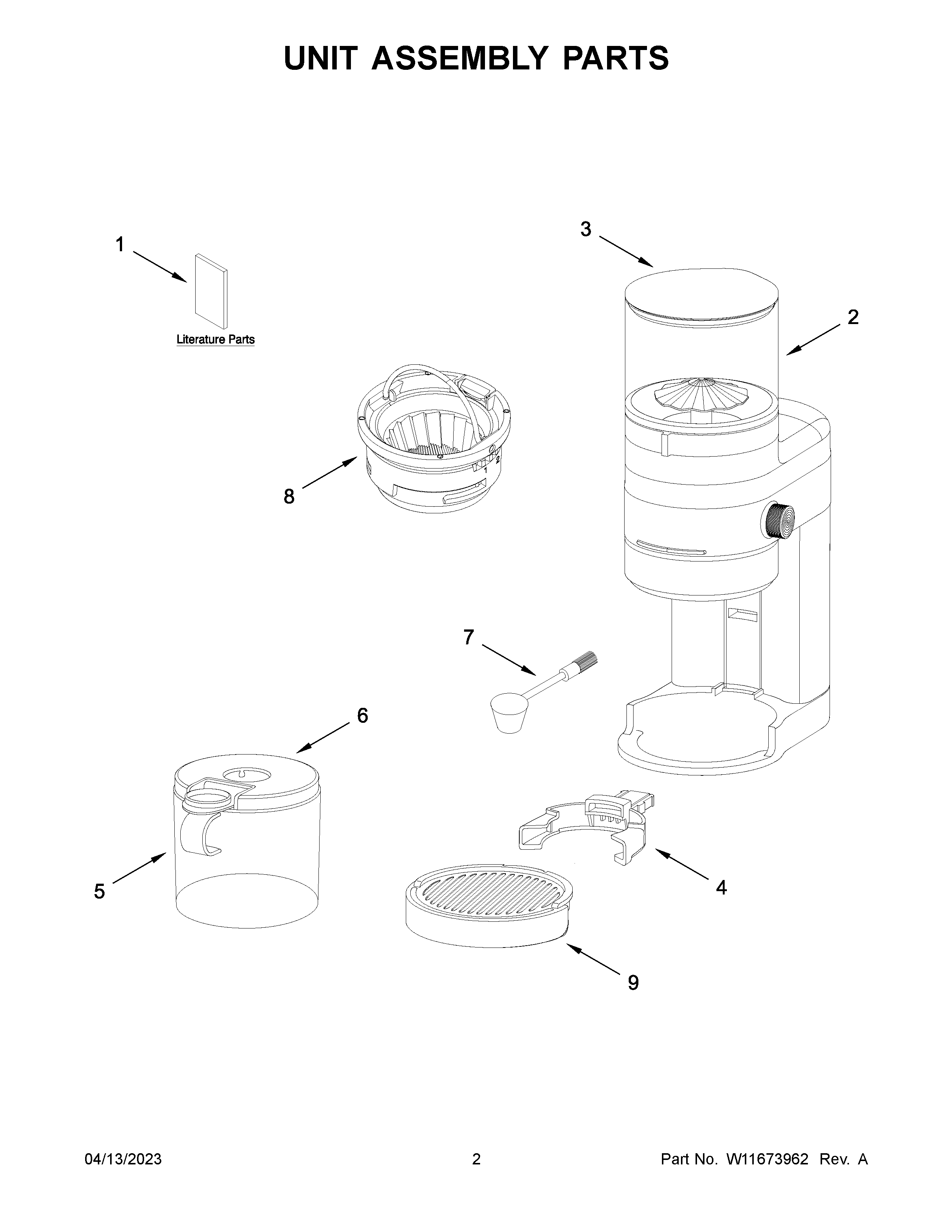 Unit assembly parts