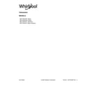 Whirlpool WDT750SAKV1 cover sheet diagram