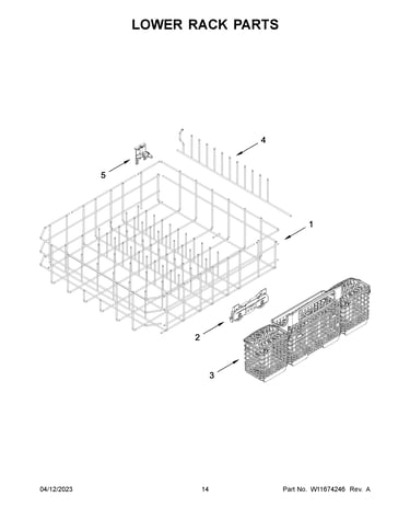 Lower rack parts