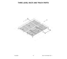 Whirlpool WDT750SAKV1 third level rack and track parts diagram