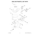 KitchenAid KSM150FGER5 base and pedestal unit parts diagram