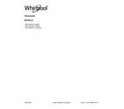 Whirlpool WDT740SALZ1 cover sheet diagram