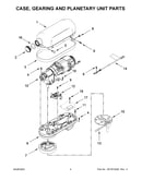 Case, gearing and planetary unit parts
