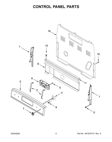 Control panel parts