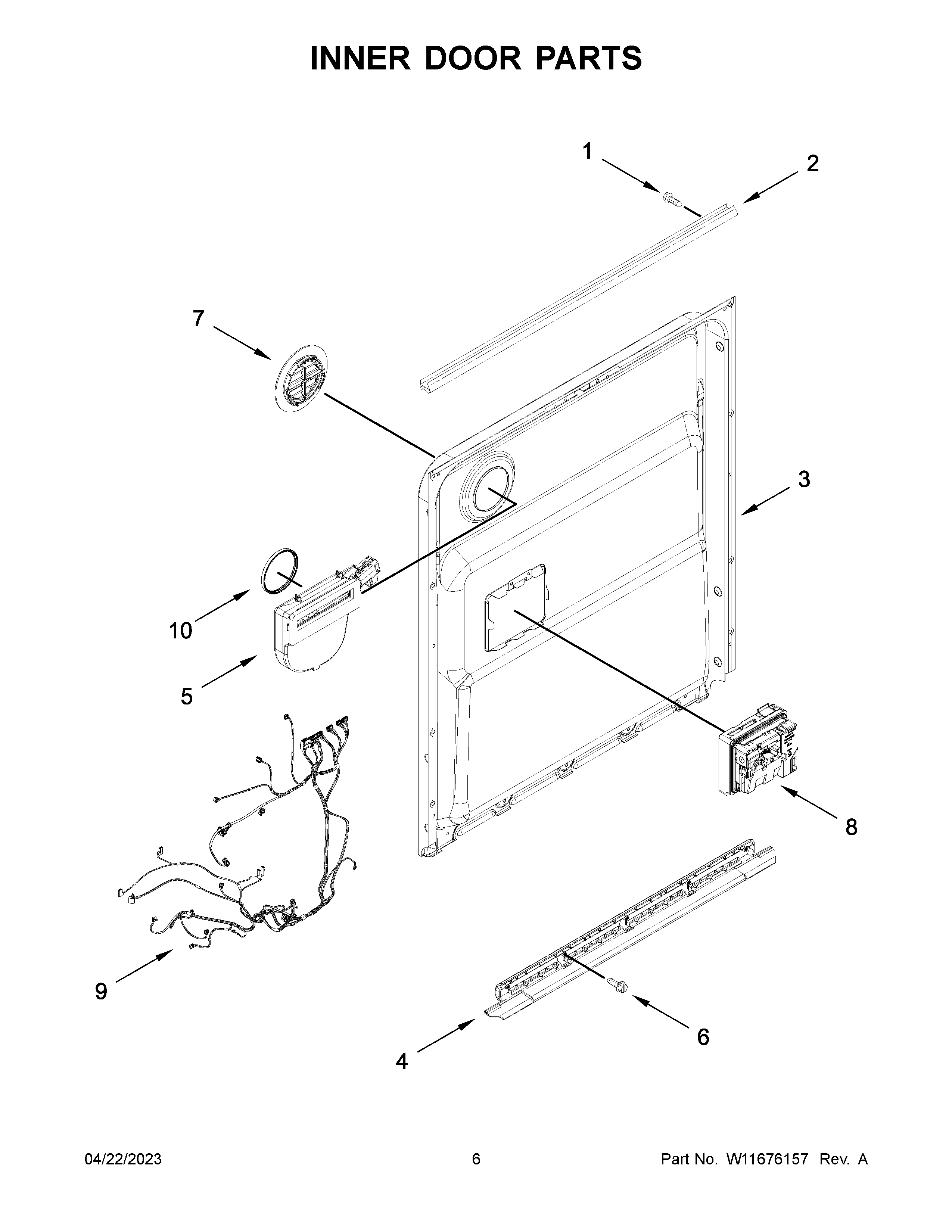 Inner door parts
