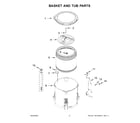 Maytag MVW5430MW1 basket and tub parts diagram