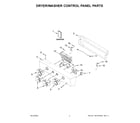 Whirlpool WGT4027HW2 dryer/washer control panel parts diagram