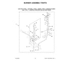 Whirlpool WGT4027HW2 burner assembly parts diagram