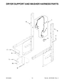 Dryer support and washer harness parts