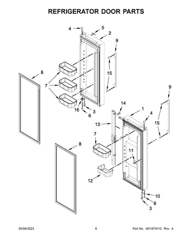 Refrigerator door parts