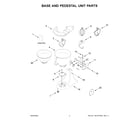 KitchenAid KSM195PSFT5 base and pedestal unit parts diagram