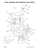 Case, gearing and planetary unit parts