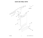 Whirlpool WDP540HAMZ1 door and panel parts diagram