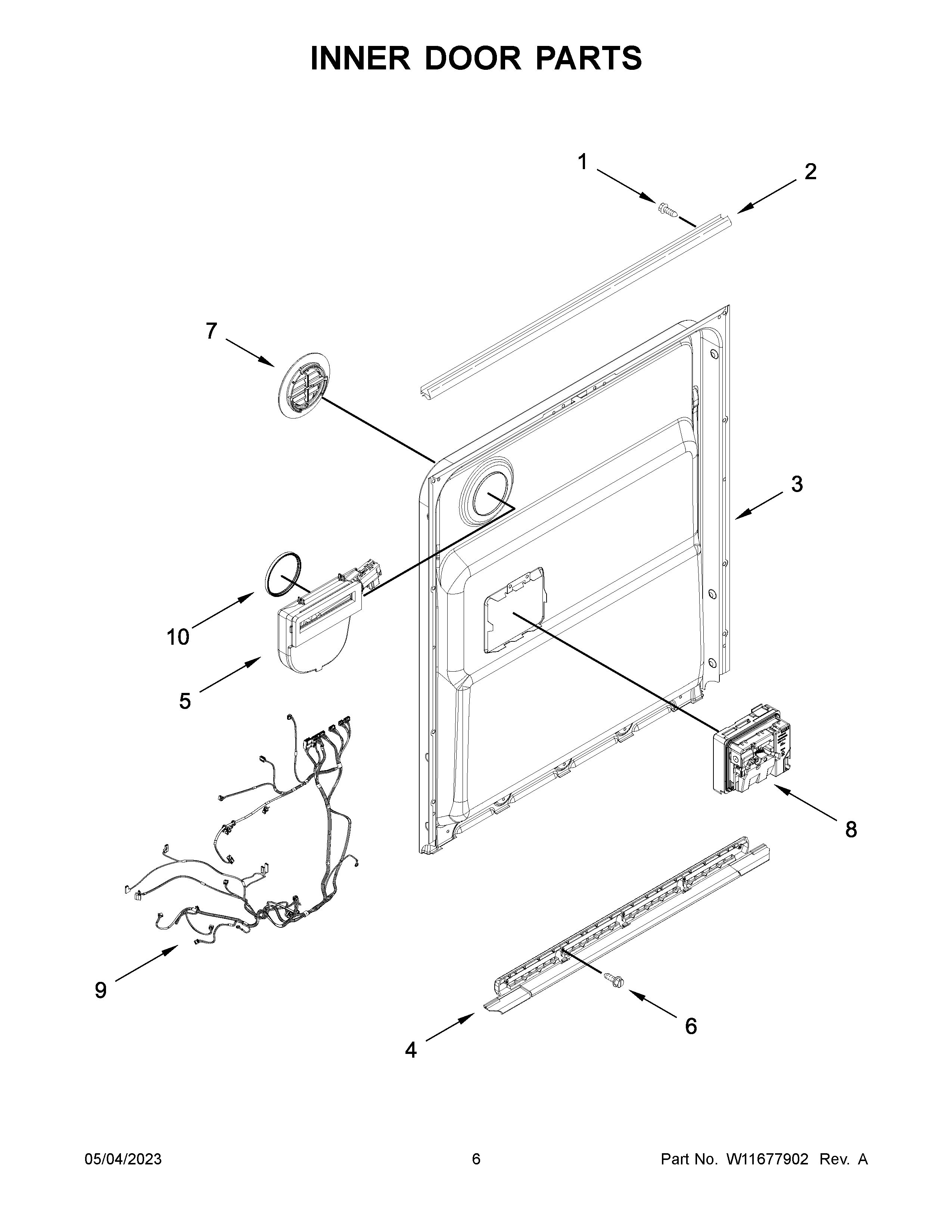 Inner door parts