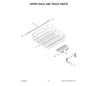 Whirlpool WDP540HAMZ1 upper rack and track parts diagram