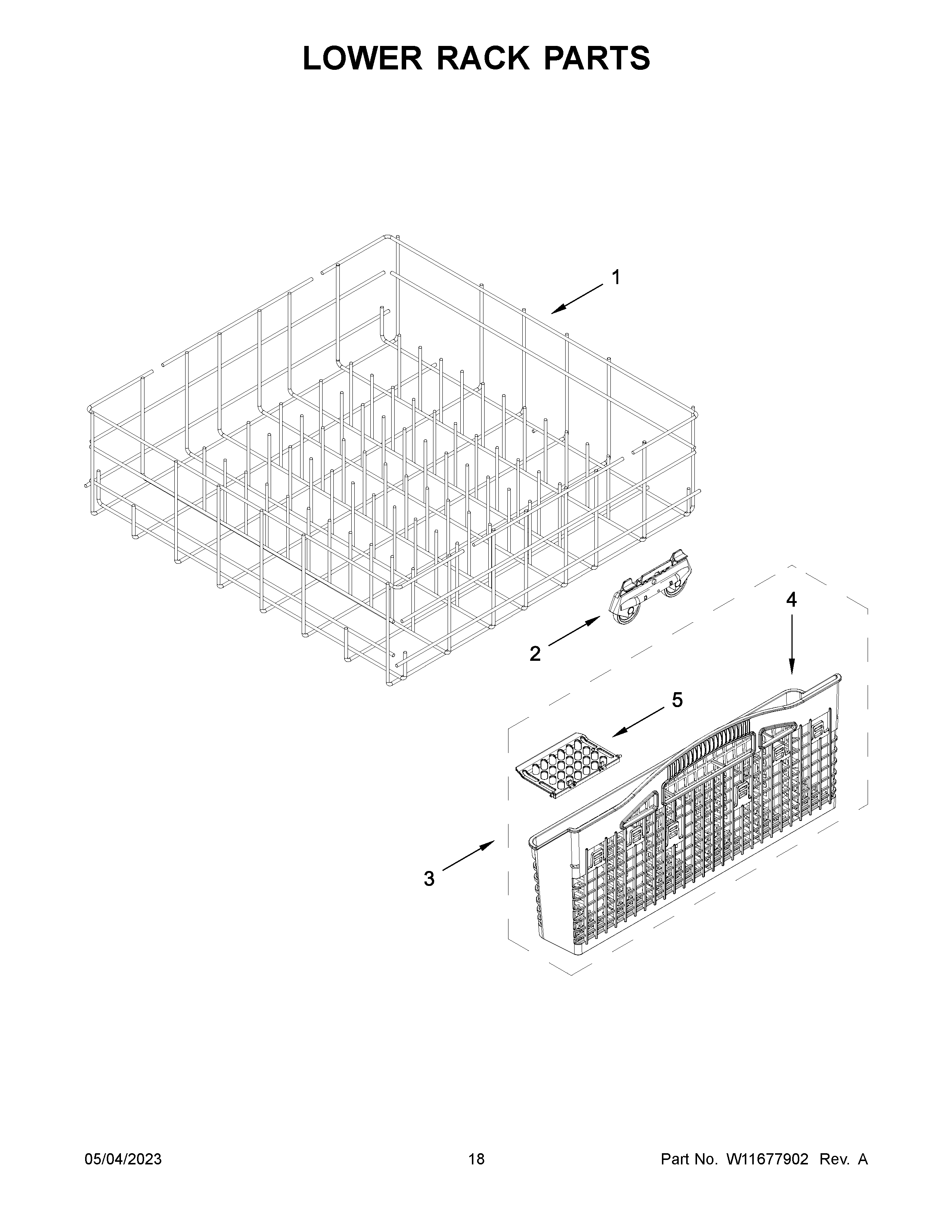 Lower rack parts