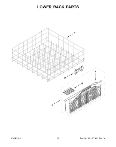 Lower rack parts