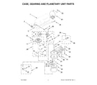KitchenAid 5KSM125ELR4 case, gearing and planetary unit parts diagram