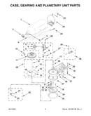 Case, gearing and planetary unit parts
