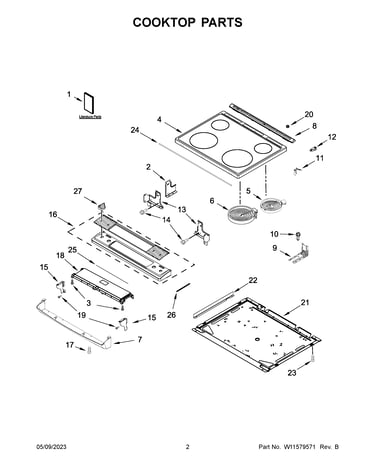 Cooktop parts