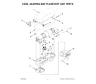 KitchenAid KSM8990OB1 case, gearing and planetary unit parts diagram