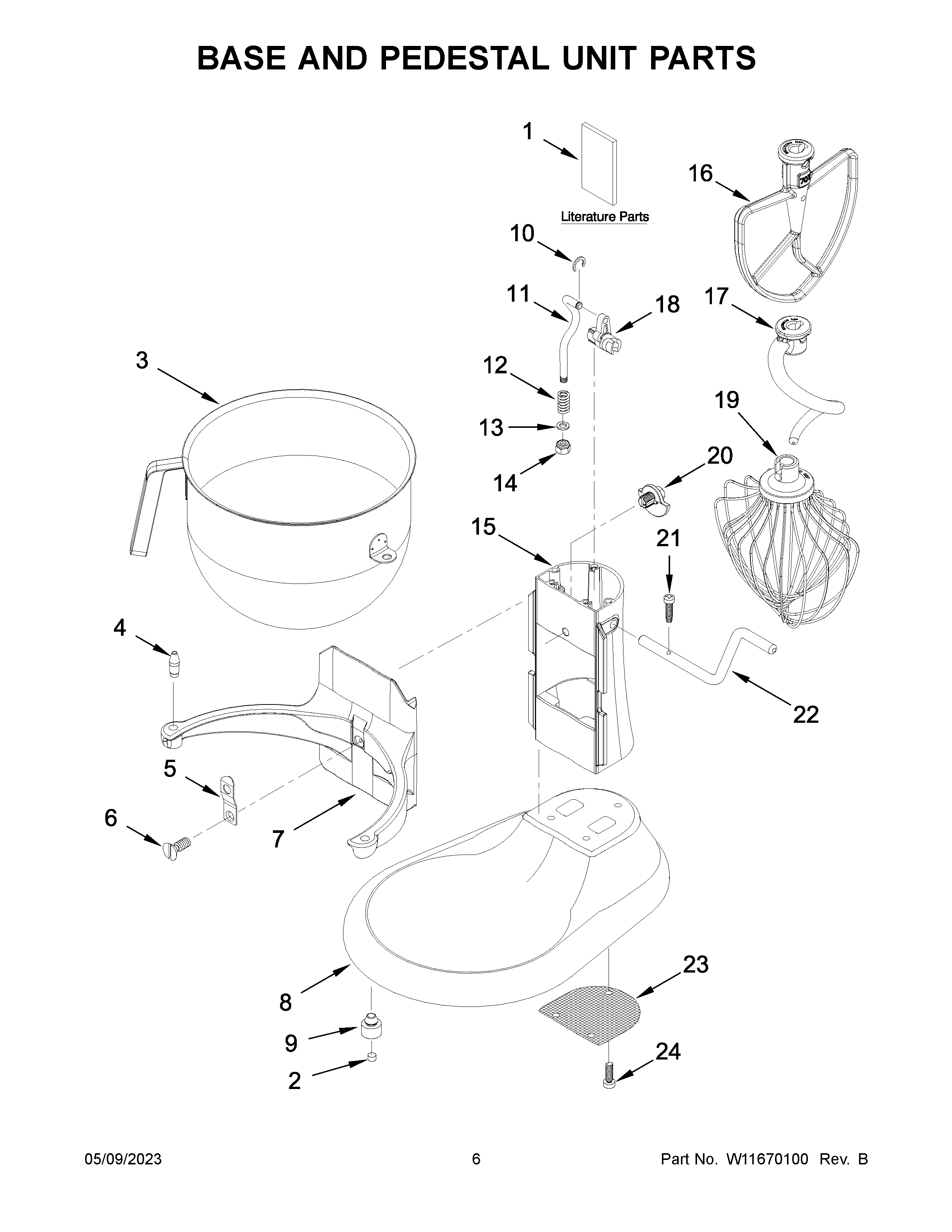 BASE AND PEDESTAL UNIT PARTS