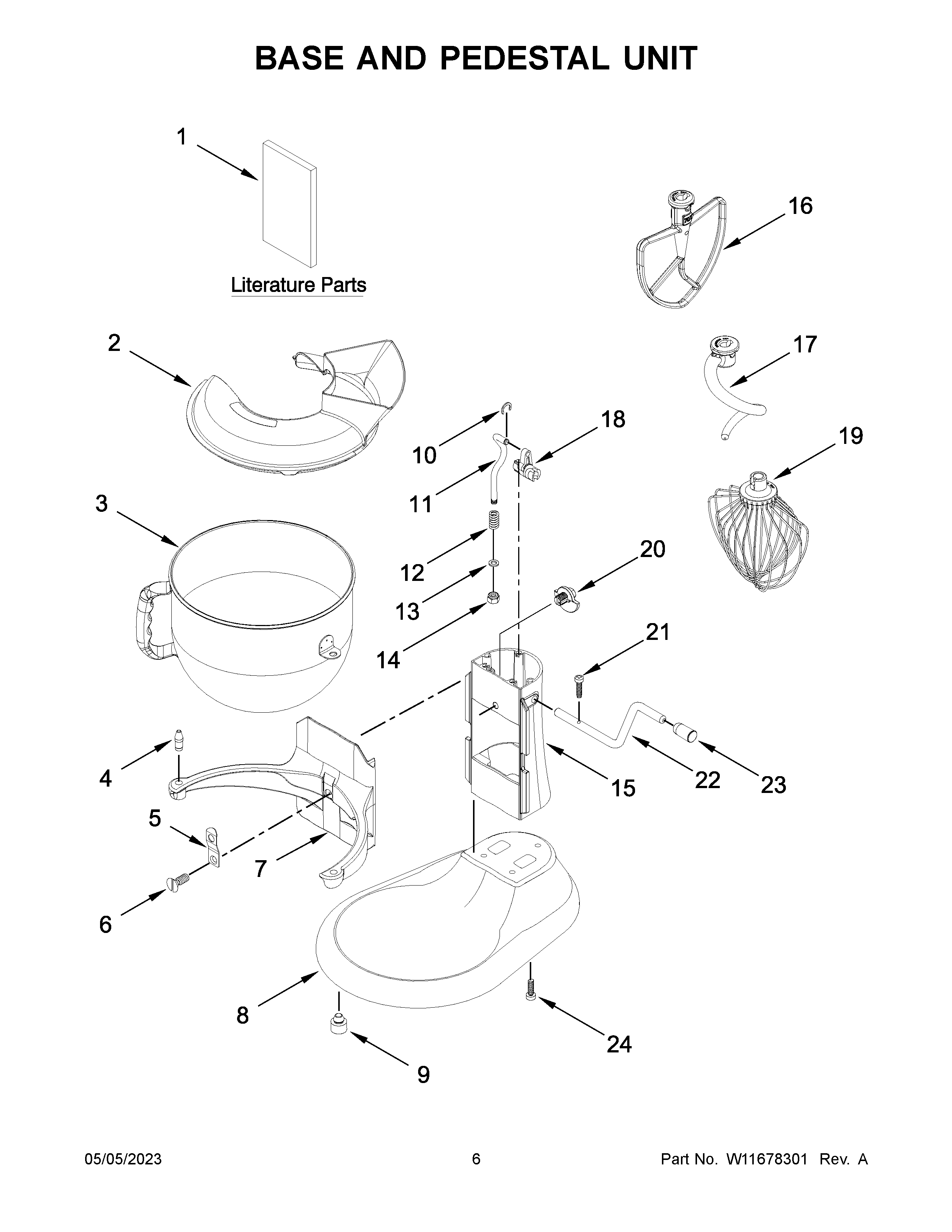 Base and pedestal unit
