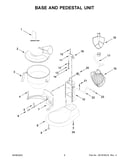 Base and pedestal unit