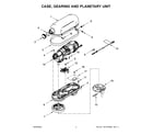 KitchenAid 5KSM70JPXBCU0 case, gearing and planetary unit diagram