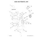 KitchenAid 5KSM70JPXBCU0 base and pedestal unit diagram