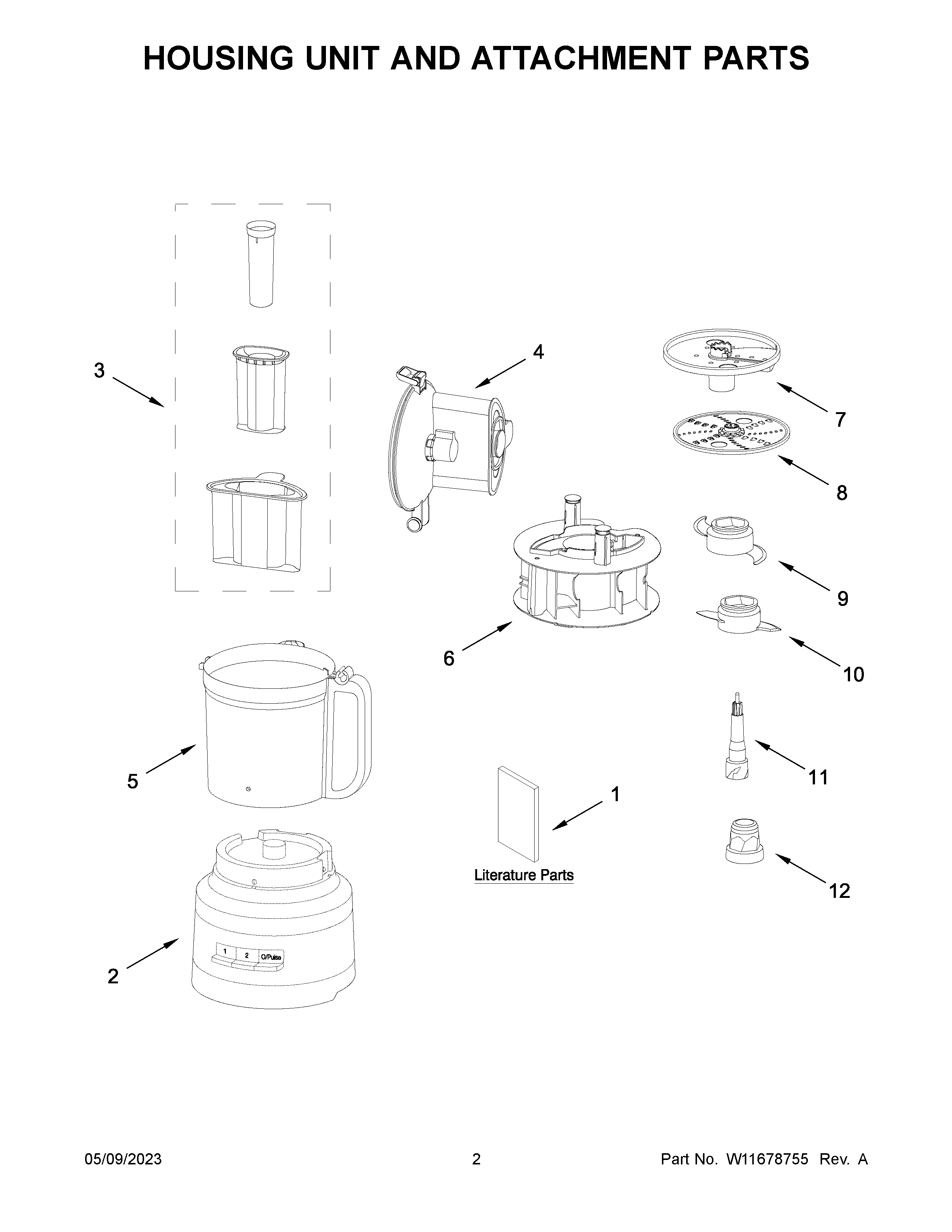 HOUSING UNIT AND ATTACHMENT PARTS